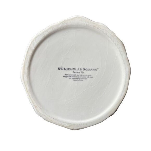 St. Nicholas Square - button up - Snowman dip or cheese ball serving dish bowl - Picture 2 of 7